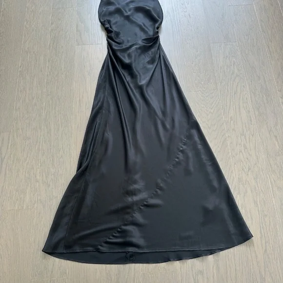 Reformation Casette silk dress black midi open back size 2 - with tags - Picture 5 of 10